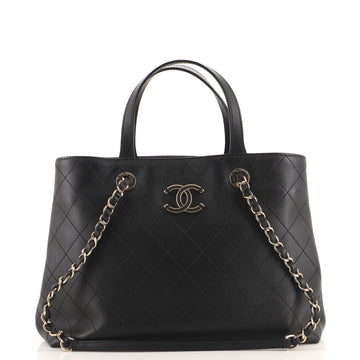 Chanel CC Shopping Tote Stitched Calfskin Large