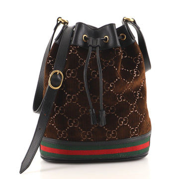 Gucci Bucket Bag GG Velvet Medium