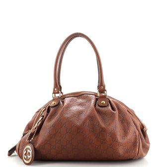 Gucci Sukey Convertible Boston Bag Guccissima Leather