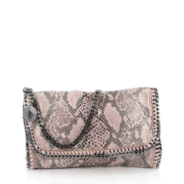 Stella McCartney Falabella Flap Bag Faux Snakeskin Pink 1813401