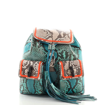 Gucci Bamboo Tassel Backpack Python Medium