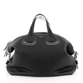 Givenchy Nightingale Satchel Waxed Leather Medium Black 1813701