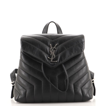 Saint Laurent LouLou Backpack Matelasse Chevron Leather Small