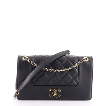 Chanel Mademoiselle Vintage Flap Bag Quilted Sheepskin Small