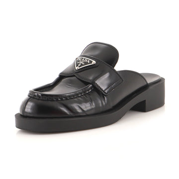 Prada Women's Triangle Logo Loafers Spazzolato Leather