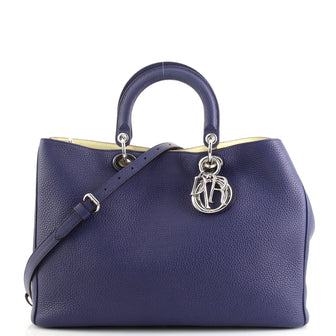 Christian Dior Diorissimo Tote Pebbled Leather Large