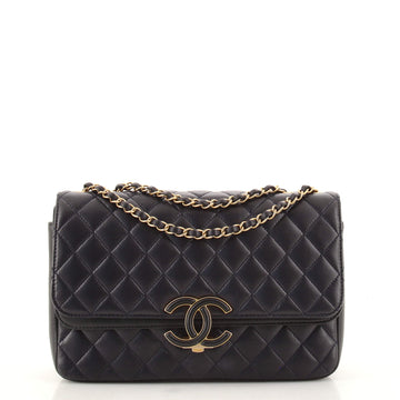 Chanel CC Chic Double Flap Bag Quilted Lambskin Medium
