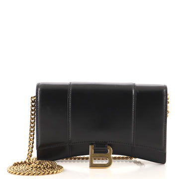 Balenciaga Hourglass Chain Wallet Leather
