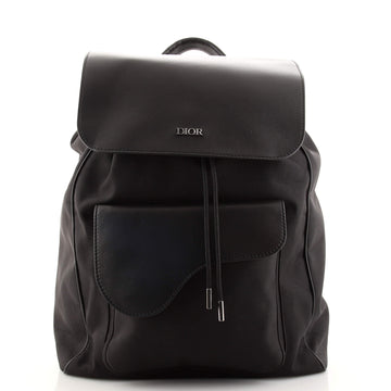 Christian Dior Saddle Pocket Motion Backpack Nylon and Leather Medium