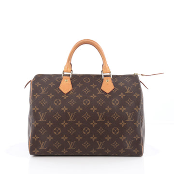 Louis Vuitton Speedy Handbag Monogram Canvas 30 Brown