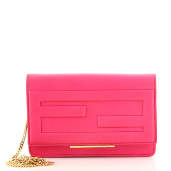 Fendi Tube Wallet On Chain Leather
