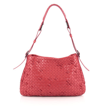 Bottega Veneta Naruto Knot Shoulder Bag Intrecciato Nappa Small Red