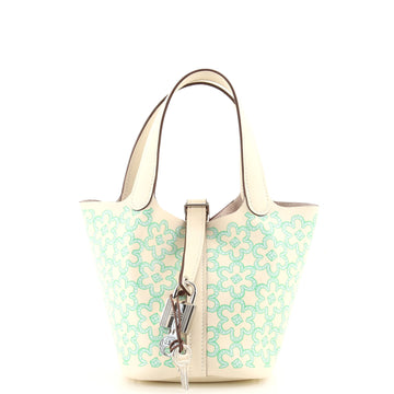 Hermes Picotin Lock Bag Lucky Daisy Printed Swift TPM
