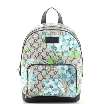 Gucci Zip Pocket Backpack Blooms Print GG Coated Canvas Small