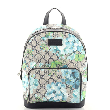 Gucci Zip Pocket Backpack Blooms Print GG Coated Canvas Small