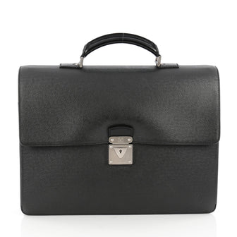Louis Vuitton Laguito Handbag Taiga Leather black