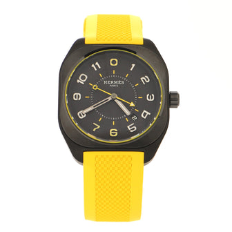 Hermes H08 Limited Edition Madison Automatic Watch Titanium and Ceramic with Rubber 39