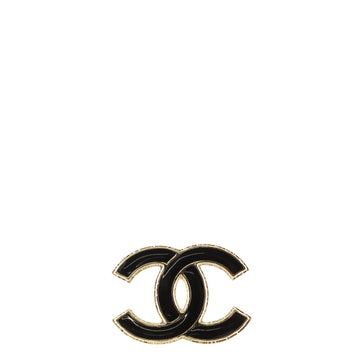 Chanel Two Tone CC Brooch Metal and Enamel