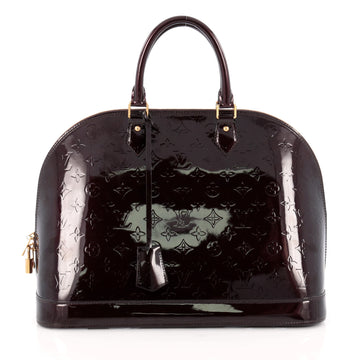 Louis Vuitton Alma Handbag Monogram Vernis GM Purple