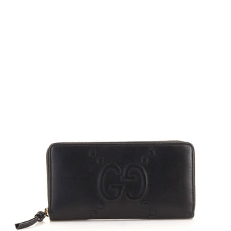 Gucci Apollo Zip Around Wallet GG Embossed Calfskin Long