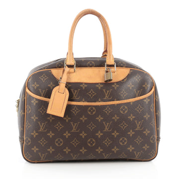 Louis Vuitton Deauville Handbag Monogram Canvas Brown