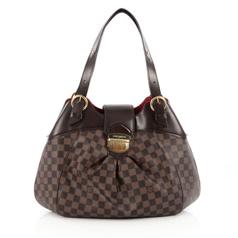 Louis Vuitton Sistina Handbag Damier GM brown