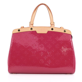 Louis Vuitton Brea Handbag Monogram Vernis MM Pink 1816208