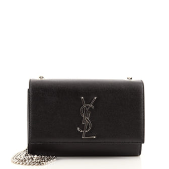 Saint Laurent Classic Monogram Crossbody Bag Grainy Leather Small