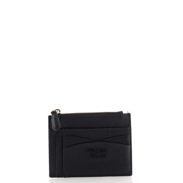 Prada Zip Card Holder Saffiano Leather
