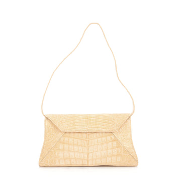 Nancy Gonzalez Envelope Convertible Clutch Crocodile Long Neutral