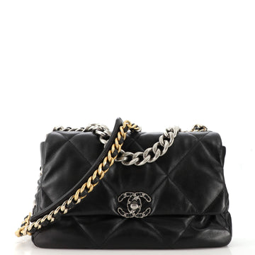 Chanel 19 Flap Bag Quilted Leather Large