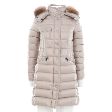 Moncler Women's Hermifur Hooded Puffer Coat Quilted Nylon with Down and Fur
