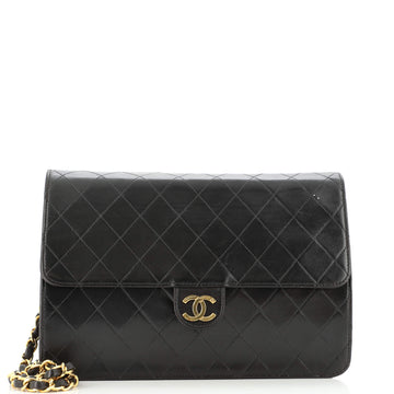 Chanel Vintage Clutch with Chain Quilted Leather Medium