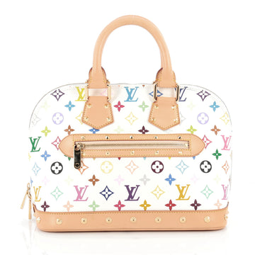 Louis Vuitton Alma Handbag Monogram Multicolor PM White