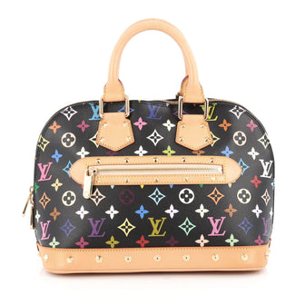 Louis Vuitton Alma Handbag Monogram Multicolor PM Black
