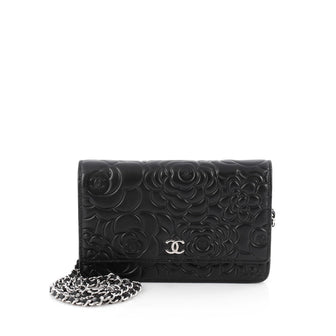 Chanel Wallet on Chain Camellia Lambskin Black