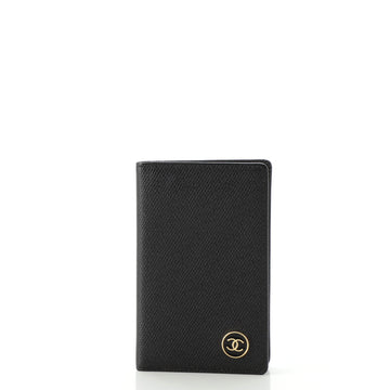 Chanel CC Button Bi-Fold Card Case Leather