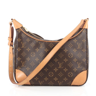 Louis Vuitton Boulogne Handbag Monogram Canvas 30 Brown