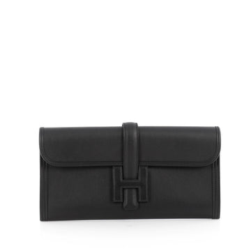 Hermes Jige Elan Clutch Swift 29 Black