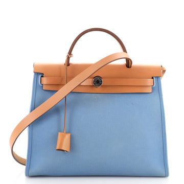 Hermes Herbag Zip Leather and Toile 31