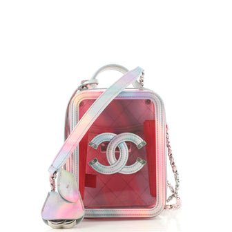 Chanel Filigree Vertical Vanity Case PVC with Lambskin