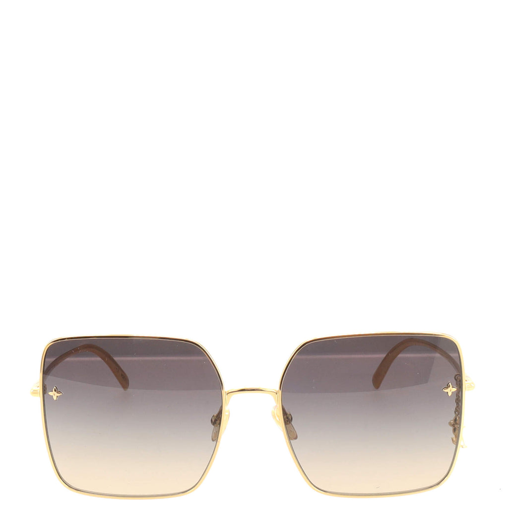Louis Vuitton LV Charm Square Sunglasses Metal Gold 1819231