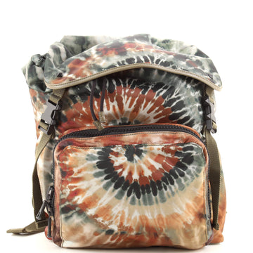 Valentino Garavani Tie Dye Flap Backpack Printed Nylon Large