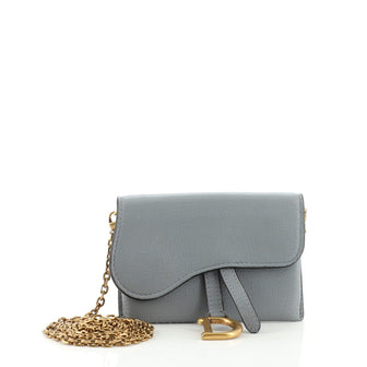 Christian Dior Saddle Nano Pouch Leather
