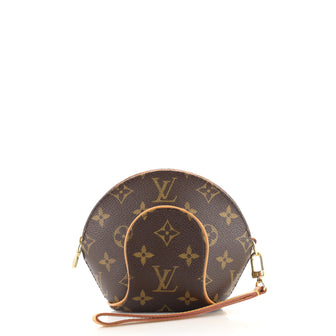 Louis Vuitton Ellipse Wristlet Clutch Monogram Canvas Mini Brown