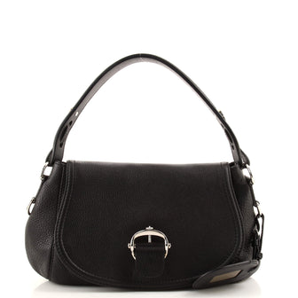 Gucci Techno Horsebit Flap Hobo Leather Small