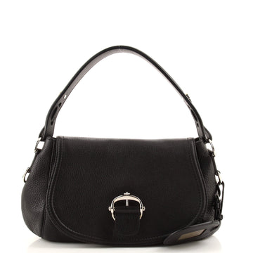 Gucci Techno Horsebit Flap Hobo Leather Small
