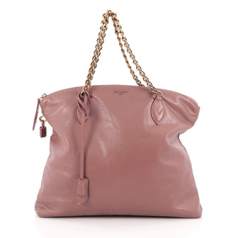 Louis Vuitton Lockit Chain Handbag Boudoir Leather Pink