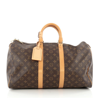 Louis Vuitton Keepall Bag Monogram Canvas 45 Brown