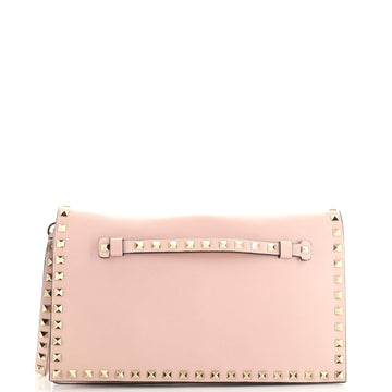 Valentino Garavani Rockstud Flap Clutch Leather
